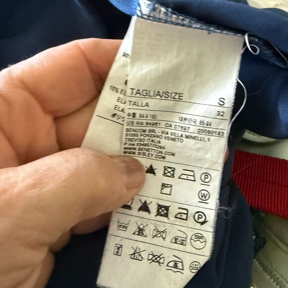 Stile Benetton Cinched Waist Long Sleeve Mini Dress Women's Small Casual Blue - Picture 4 of 6